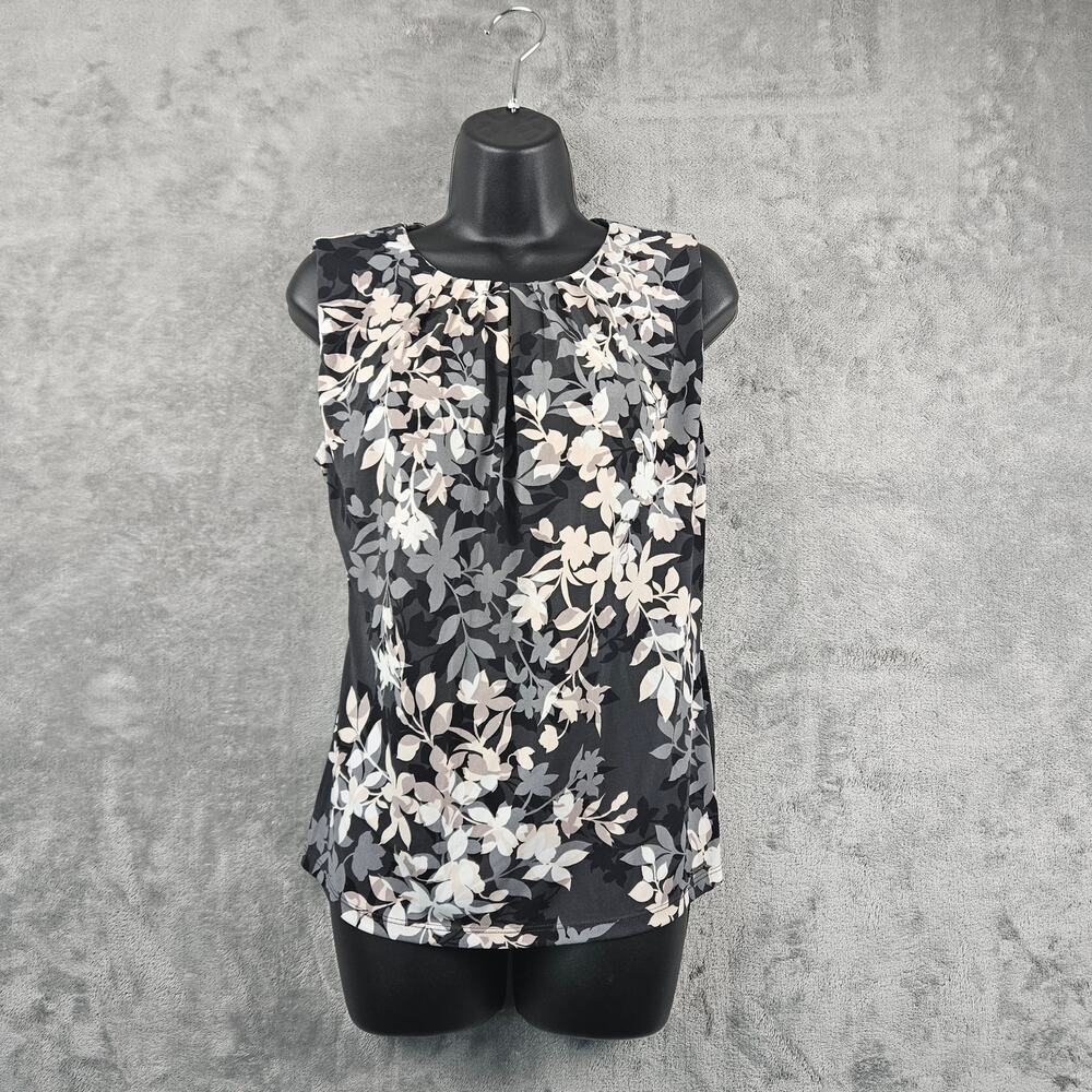 Calvin Klein Medium Floral Blouse Feminine Office Business Casual Classic